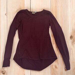 ‼️SOLD-Athleta Deep Burgundy Long Sleeve Athletic Top